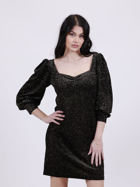 MSR Collection Mini Evening Dress Velvet Black