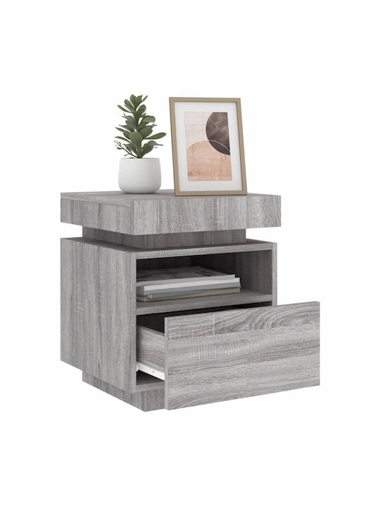 Wooden Gray Sonoma Bedside Tables 2 Pieces 40x39x48.5cm