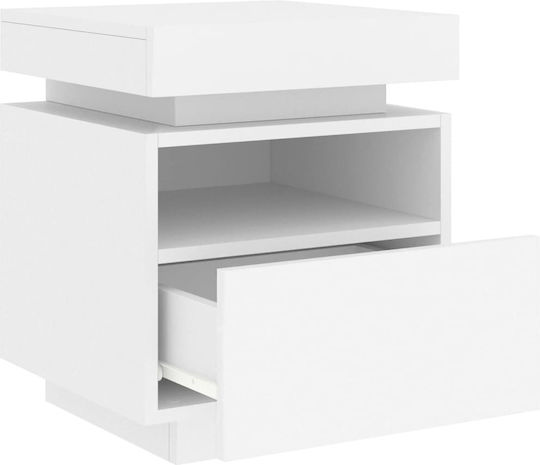 Комоди Дървени Бели 2бр 40x39x48.5см