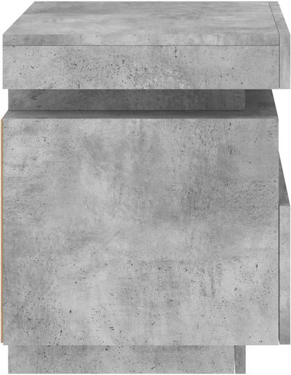 Κομοδίνα Ξύλινα Γκρι Σκυροδέματος 2τμχ 40x39x48.5cm