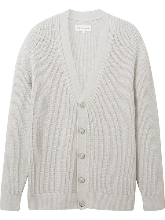 Cardigan Tricotat pentru Bărbați Men's Cardigans Light Stone Grey Melange