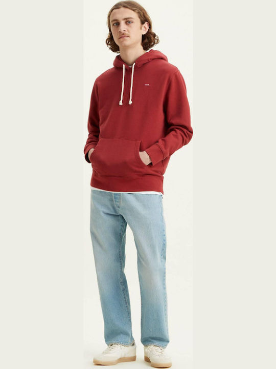 New Original Φούτερ με Κουκούλα Brick Red