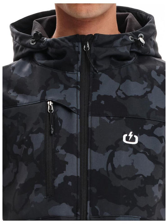 Geci Barbati A Iarna Waterproof și cu Protecție Împotriva Vântului Black Camo