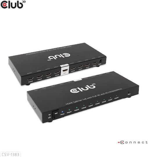 Club3D 1 HDMI Splitter CSV-1383