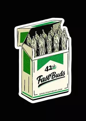 Fast Buds Sticker for Laptop Multicolour