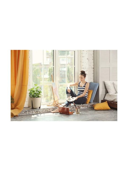 Lamela Frida Pot Plastic Mustardwood 26x26cm.