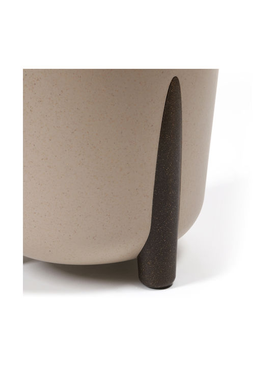 Lamela Frida Pot Plastic Mustardwood 26x26cm.