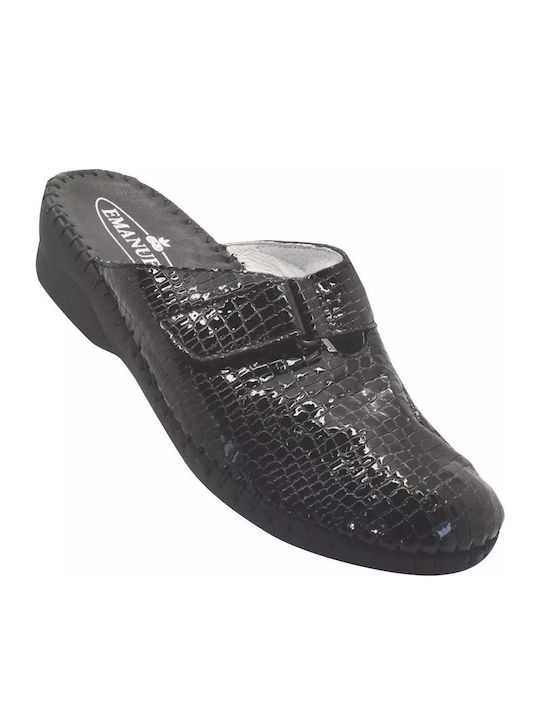Anatomic Leather Women's Black Slippers