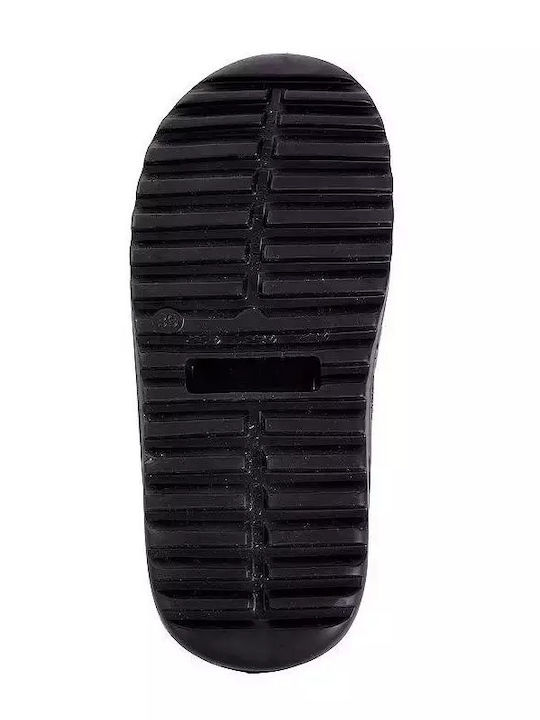 Slides With Platform In Black Colour