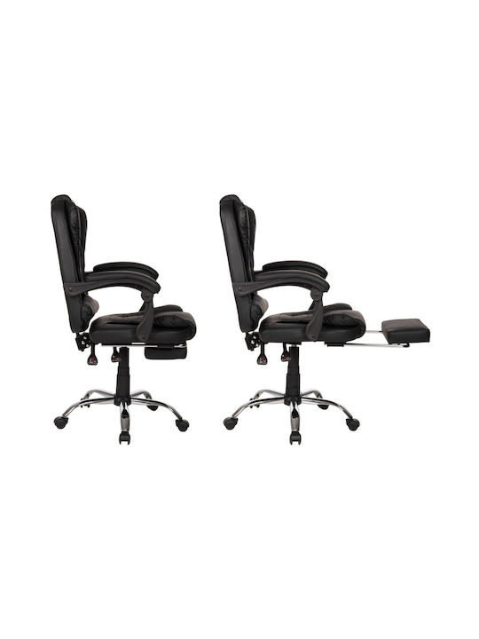 HomeMarkt Stuhl Büro Friseurwaschbecken mit Neigung Seema HM1191.01 Black