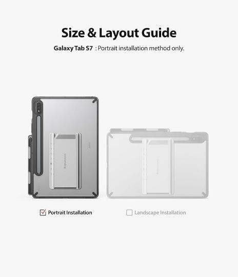 Ringke Fusion Combo Klappdeckel Gray (Samsung Galaxy Tab S7) FC475R40