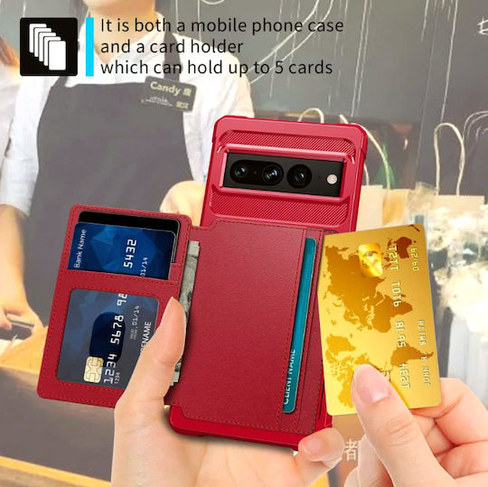 HappyCase Wallet Σιλικόνης 0.5mm Ροζ (Google Pixel 7 Pro)