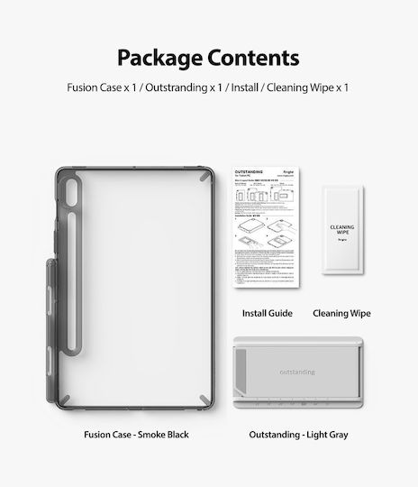Ringke Fusion Combo Klappdeckel Gray (Samsung Galaxy Tab S7) FC475R40