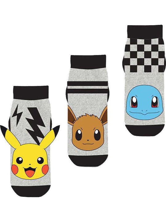Παιδικά Σοσόνια Pokémon Γκρί 3 Ζευγάρια