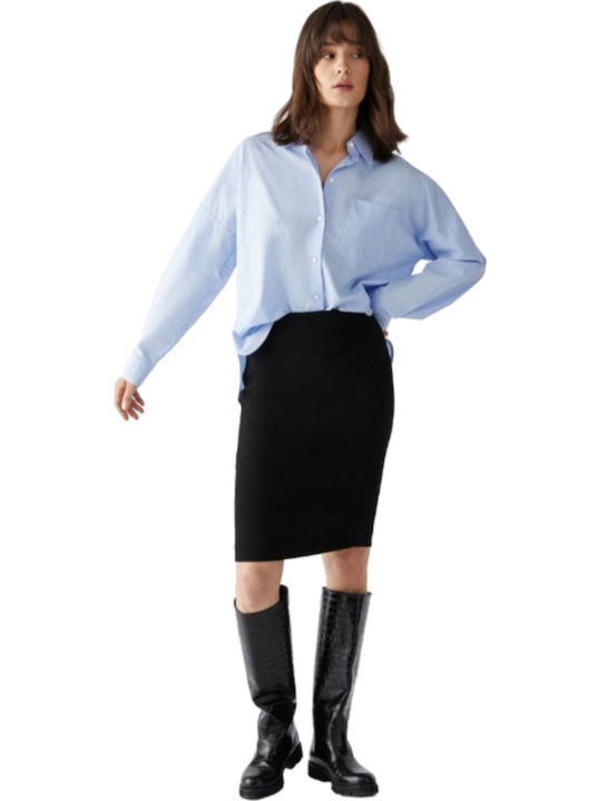 Pencil High-waisted Skirt Black