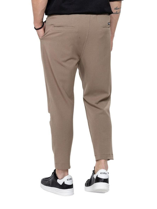 Twin Black Men's Trousers in Loose Fit Beige