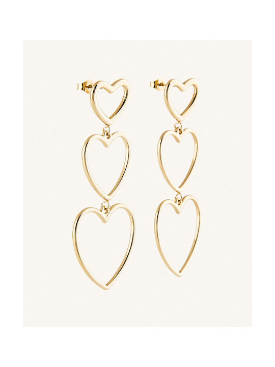 StanStefan Earrings Pendants made of Steel Gold Plated