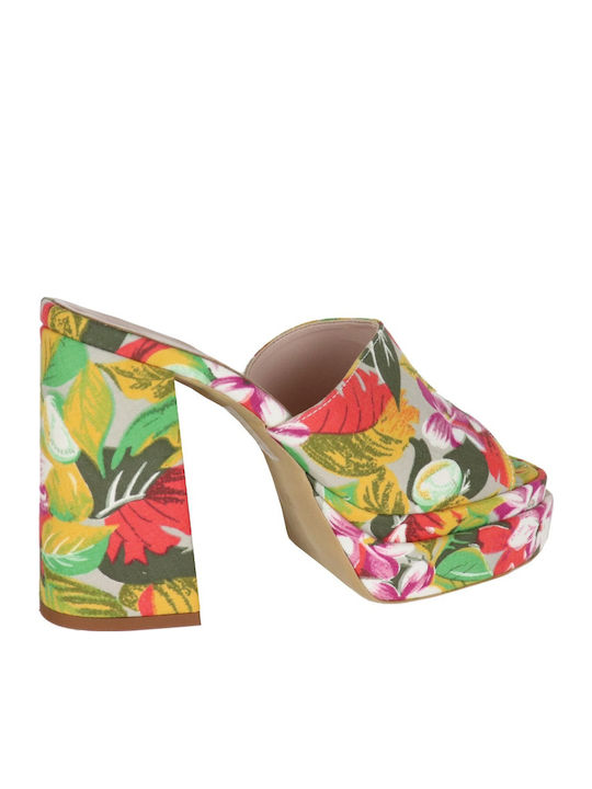 Mules mit Chunky Hoch Absatz