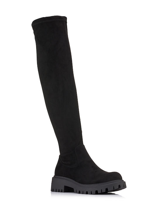 Vera Blum Suede Women's Boots with Zipper Black