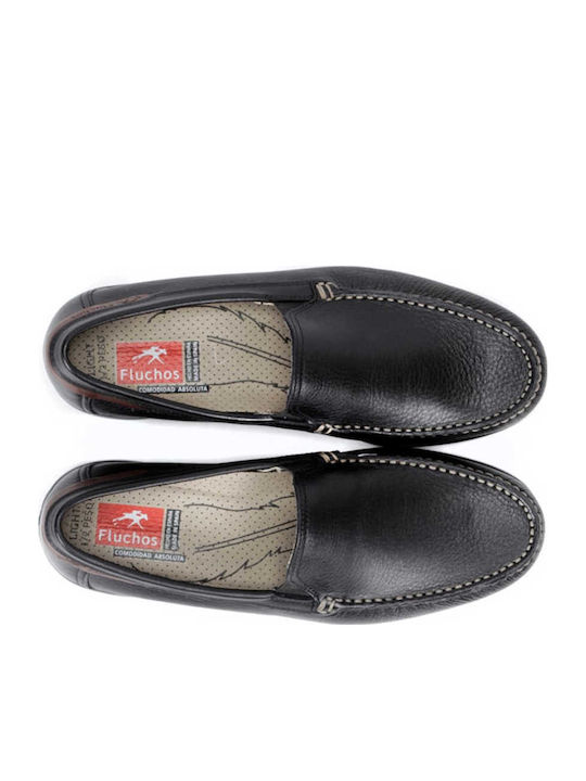 Men's Piele Moccasins Negru