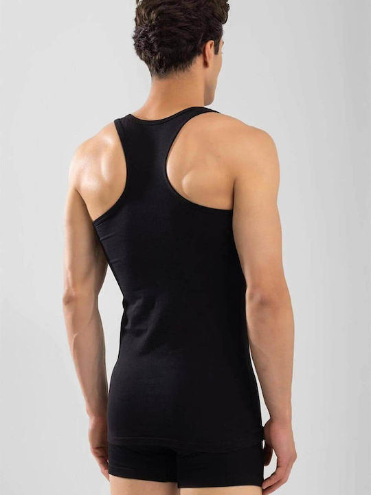Tricou de Corp pentru Bărbați Mâneca Scurtă Negru