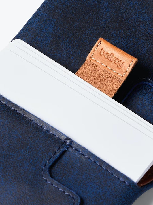 Slim Sleeve Leather Men's Wallet Cards Blue