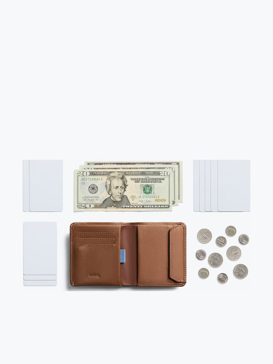 Coin Wallet Leather Men's Wallet with RFID Brown