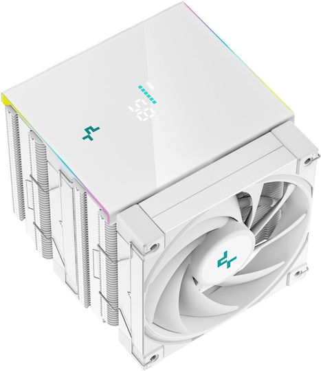 Deepcool AK620 Digital Ψύκτρα Επεξεργαστή Διπλού Ανεμιστήρα για Socket AM4/AM5/1200/115x/1700 με ARGB Φωτισμό Λευκή