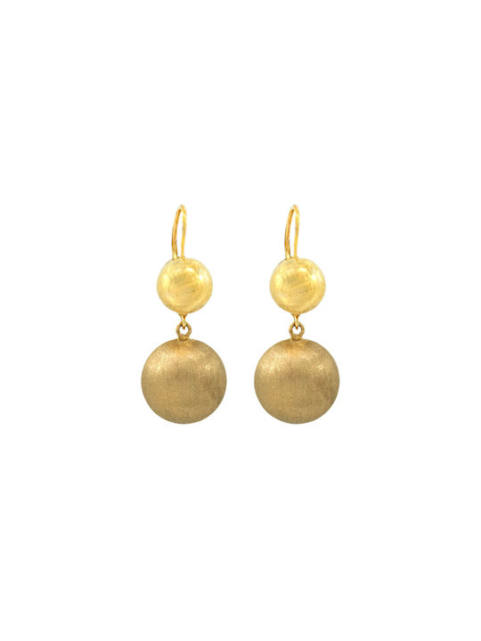 Oro Fino Earrings Pendants made of Gold 14K with Stones