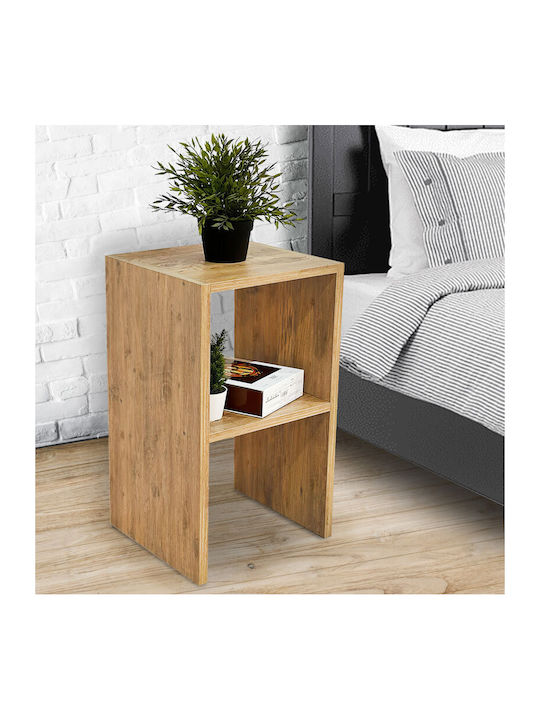 Square Side Table Leofric Natural L30xW30xH60cm