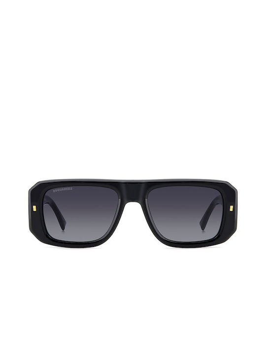 Dsquared2 Sunglasses with Black Plastic Frame and Black Gradient Lens 0107/S-8079O