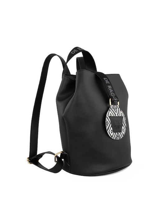 De Raggi Damen Tasche Rucksack Schwarz