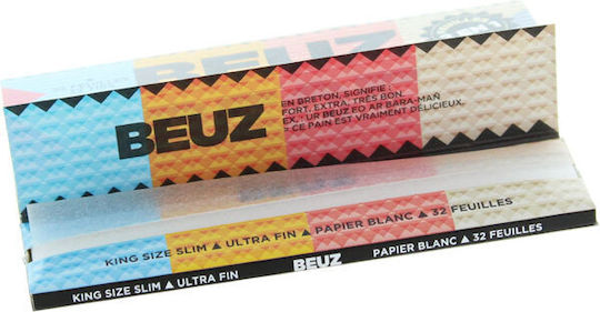 Beuz Zigarettenpapier Schlank King Size mit Kegelspitzen 32 Blätter 1Stück