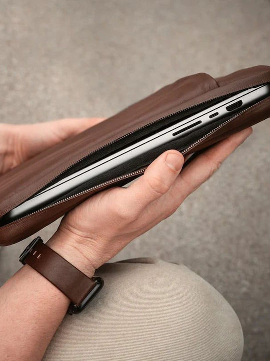 Sandmarc Leather Edition Carrying Case 14" MacBook Pro 14" σε Καφέ χρώμα
