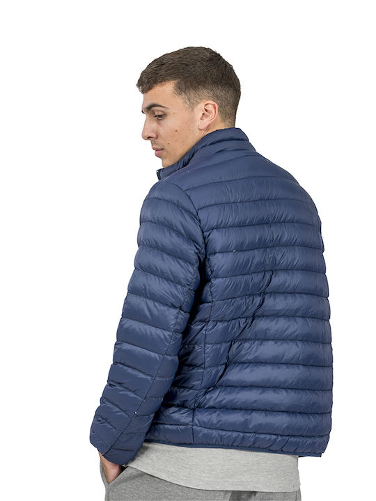 Club Herren Winter Jacke Lässig Marineblau