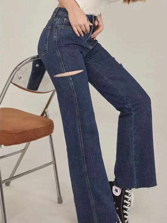 Women's Jean Trousers Flared with Rips