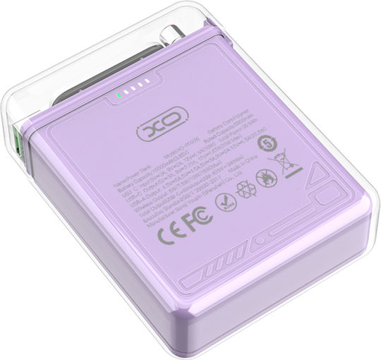 XO PR226 Power Bank 10000mAh 18W with USB-A Port Quick Charge 3.0 Purple