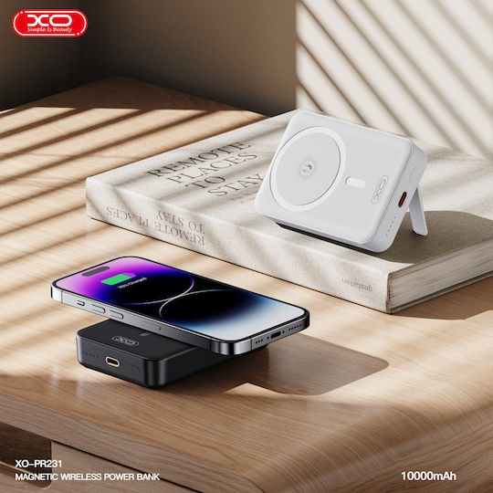 XO PR231 MagSafe Power Bank 10000mAh 15W με Θύρα USB-C Quick Charge 2.0 Γαλάζιο