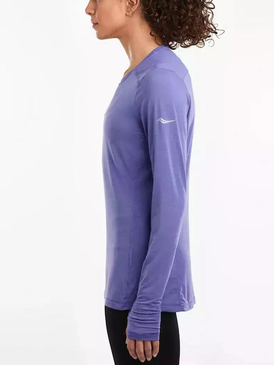 Freedom Winterlich Damen Bluse Langärmelig Lila