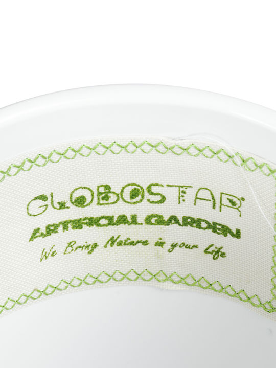 GloboStar Karpathos Planter Ceramic White with Stand 10x10x10cm.
