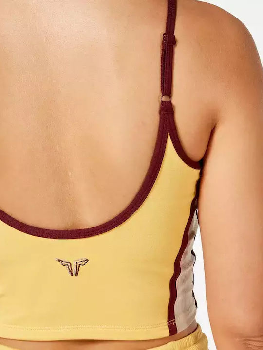 Squatwolf Women's Athletic Blouse with Straps Ochre