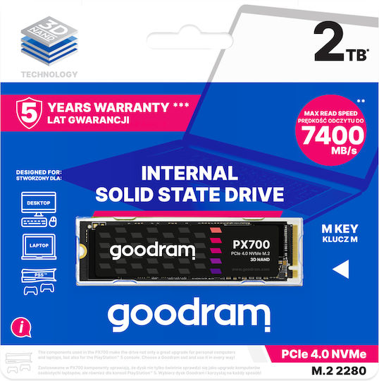 GoodRAM PX700 SSD 2TB M.2 NVMe PCI Express 4.0