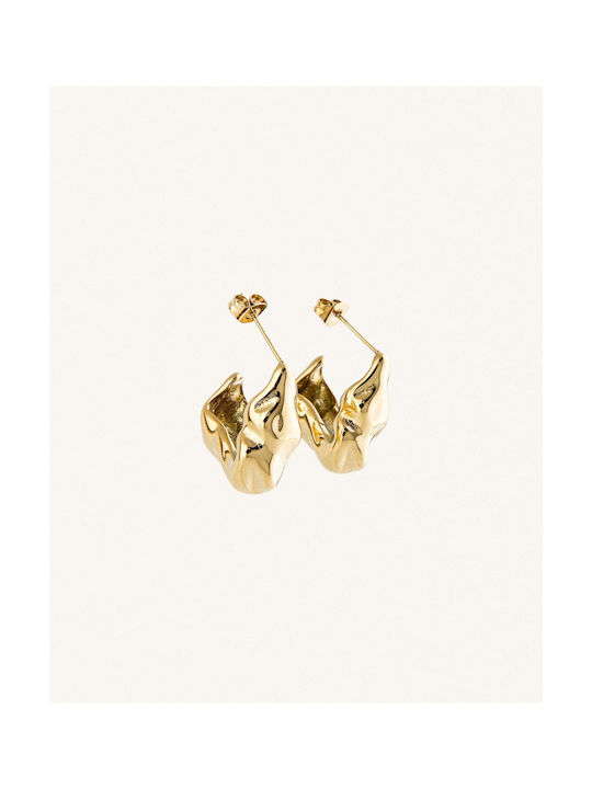 StanStefan Earrings Hoops made of Steel Gold Plated