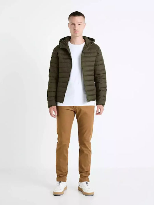 Celio Herren Winter Jacke Lässig caqui