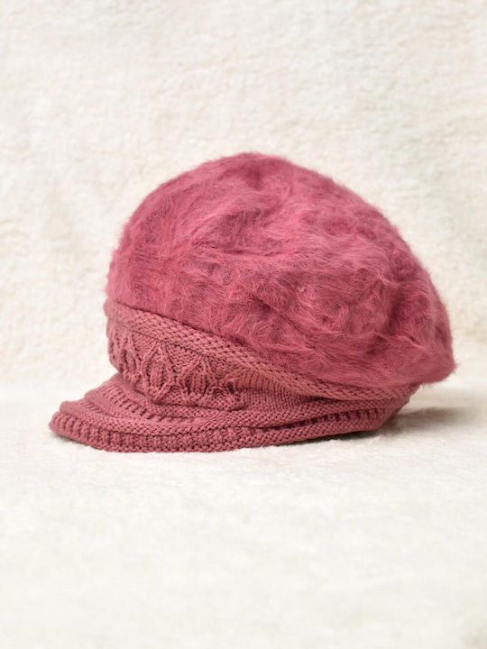 Potre Γυναικείο Πλεκτό Καπέλο Ροζ