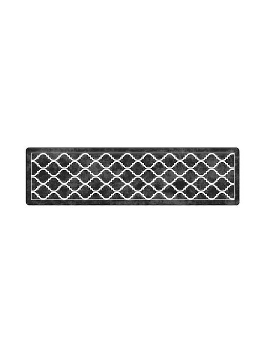 vidaXL Anti-slip Rug Rectangular Black and White