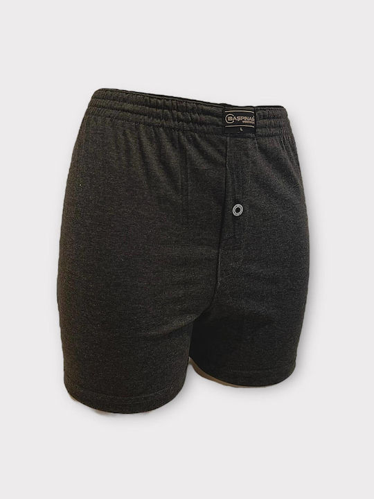 Baspinar Men's Boxer Dark Grey. with Patterns