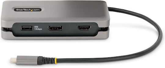 StarTech USB 2.0 3 Port Hub with USB-A Connection Gray