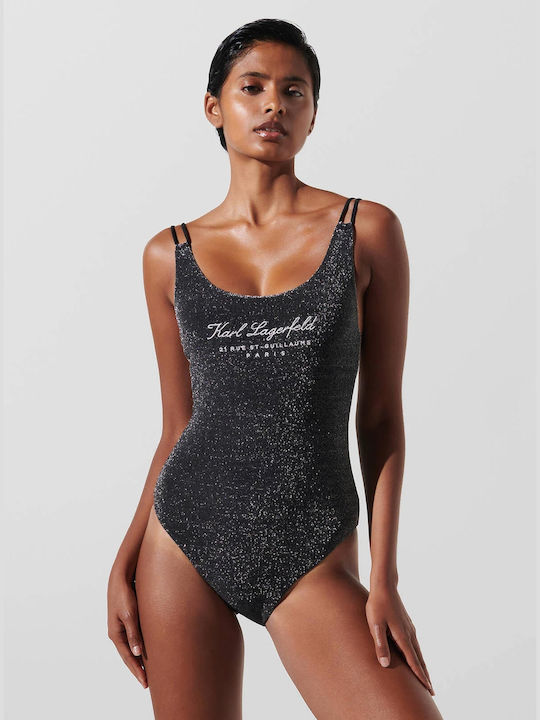 Karl Lagerfeld One-Piece Swimsuit Black