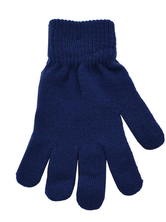 Brims and Trims Μπλε Γυναικεία Πλεκτά Γάντια